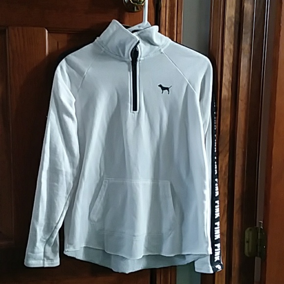 PINK Victoria's Secret Tops - White and black PINK VS quarter zip